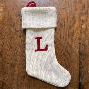 Monogrammed “L” stocking